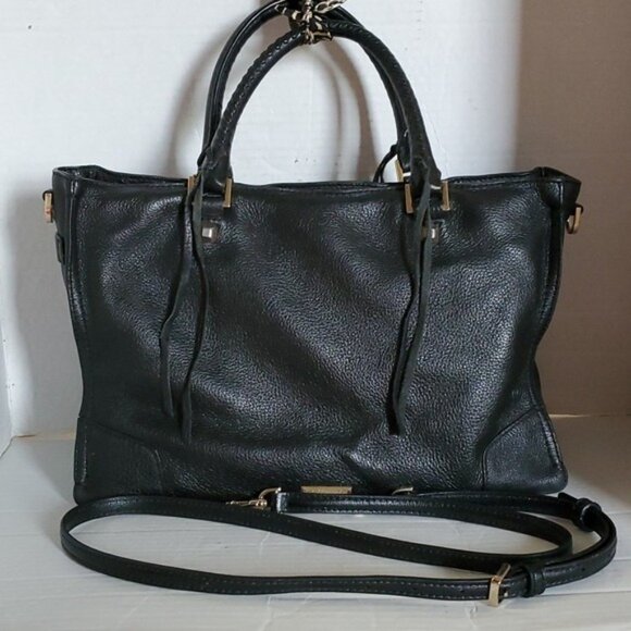Rebecca Minkoff Bag Regan Black Pebbled Leather Shoulder Crossbody WOMEN'S WOMAN - Picture 2 of 15